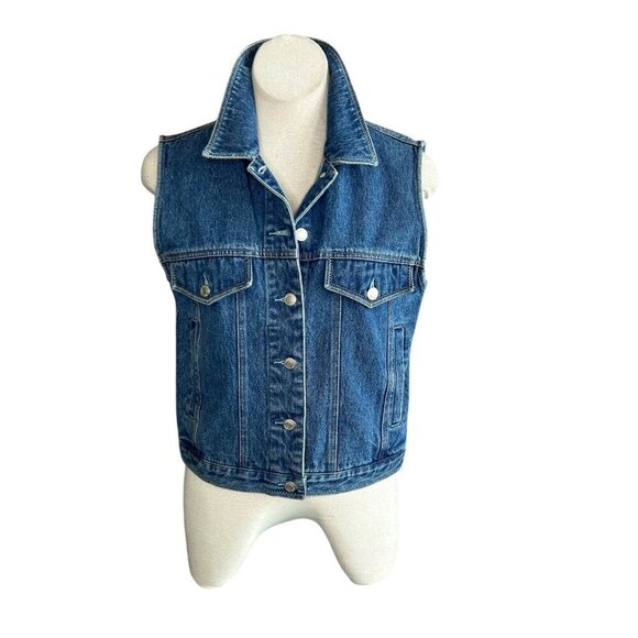Pendleton Original Denim Wool Blanket Jean Vest Size Small - Picture 2 of 11